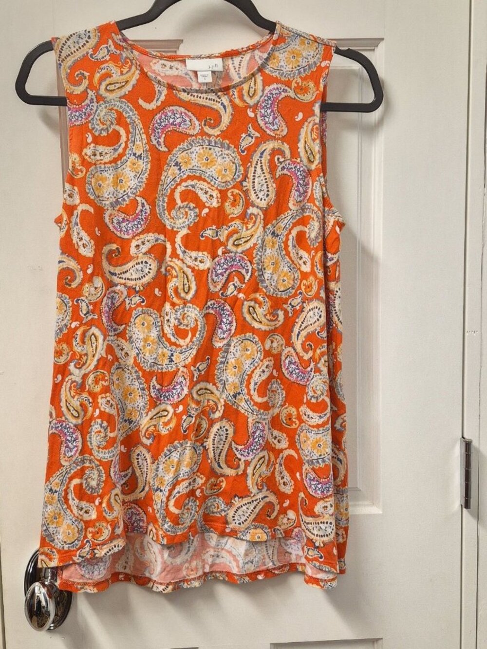 J. Jill‎ Orange Paisley Tank Top